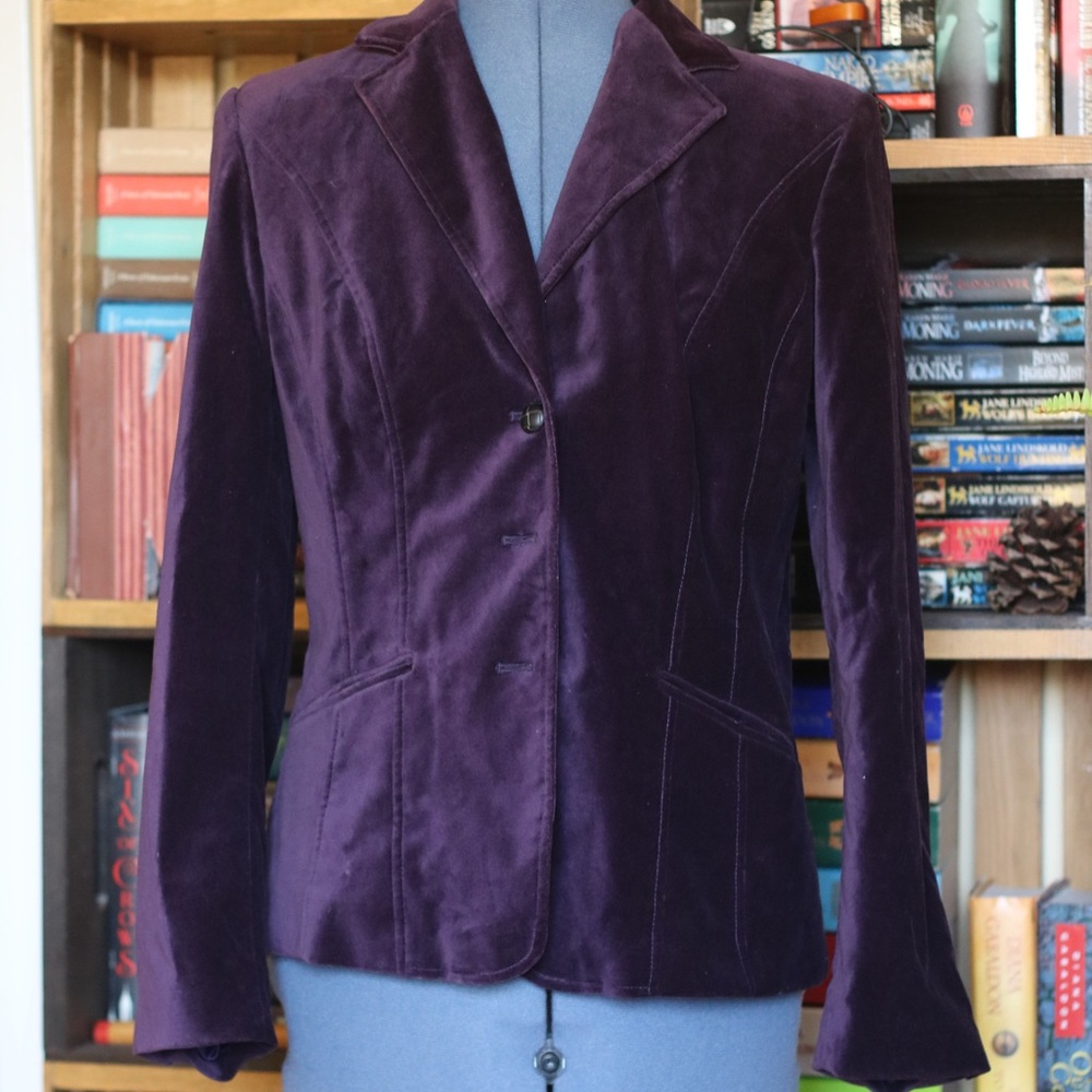 Vintage purple velvet blazer